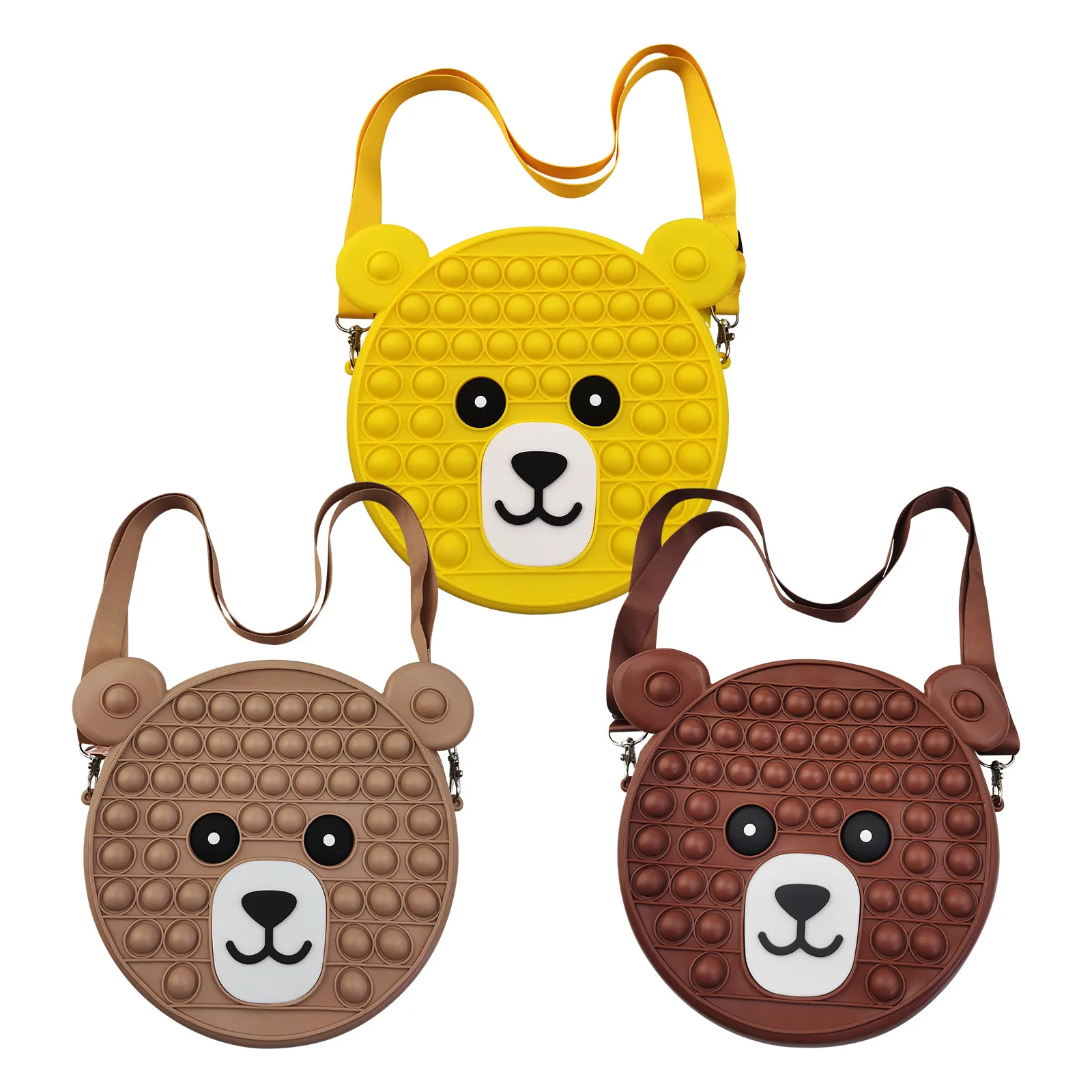 

Fidget Toys Simple Dimple Messenger Bag Push Bubble Antistress Children Toy Pops Its Student Children's Coin Messenger Bag