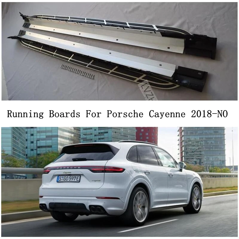 Автомобильные подножки боковые педали для Porsche Cayenne 2018 2019 2020 2021