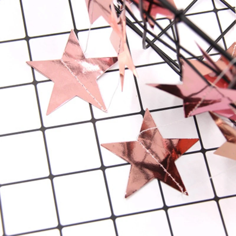 Пятиконечные звезды украшения золотые и серебряные пятизвездные бумажные