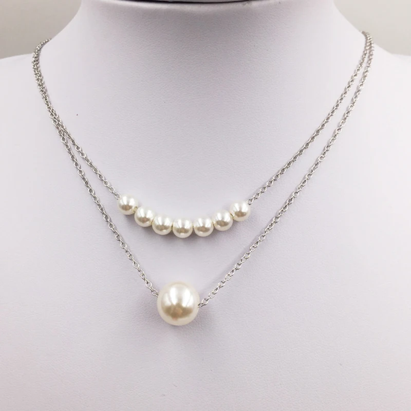 Женские ожерелья с имитацией жемчуга и кулоны золотого серебряного цвета