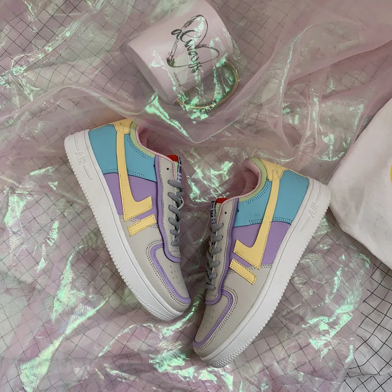 Новые женские кроссовки модные на шнуровке повседневные Прогулочные для женщин