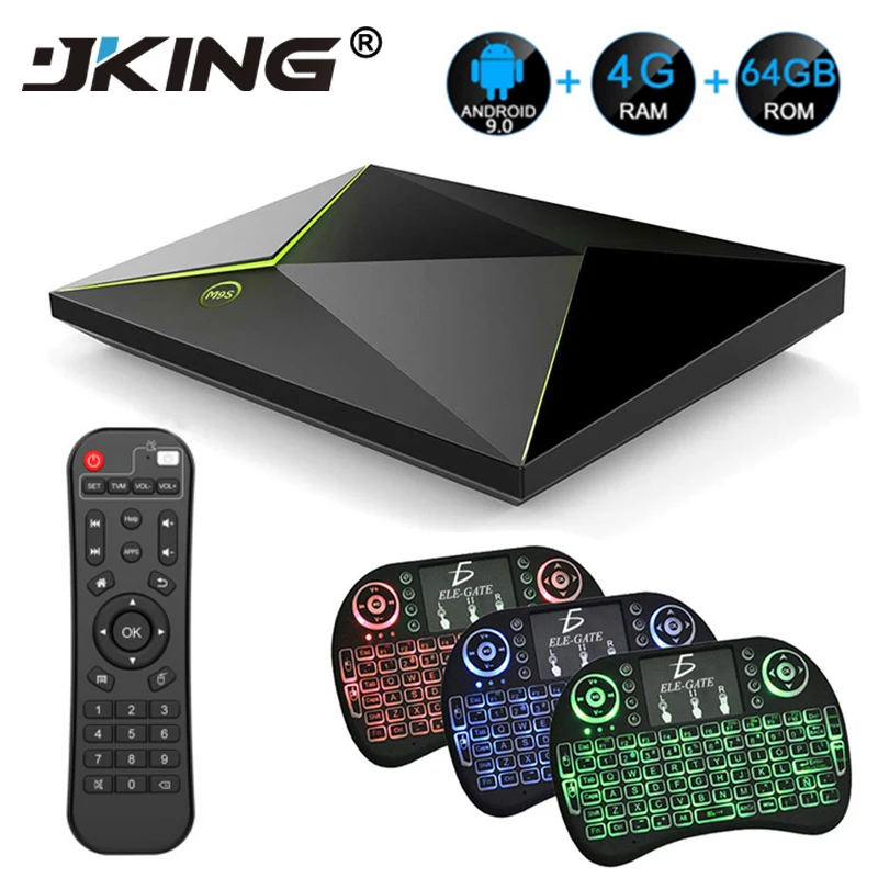 M9S Z8 Smart tv Box 6K Android 9,0 tv Box 4 ГБ ОЗУ 32 ГБ/64 Гб ПЗУ четырехъядерный H.265 USB3.0 2,4G Wi-Fi передатчик для интернет-телевидения декодер PK X96 X