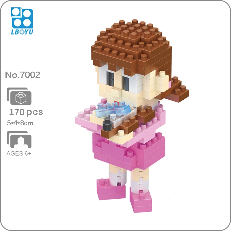 Boyu 7002 Аниме Doraemon Minamoto Shizuka школьница 3D DIY Мини Алмазные блоки кирпичи игрушки для