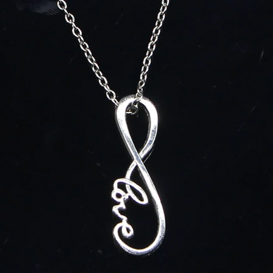 Новое модное ожерелье 39x15 мм Бесконечность любовь соединитель Подвески Короткие