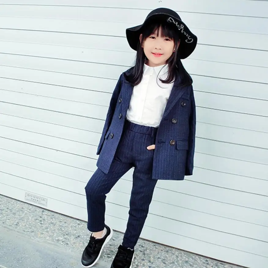 Комплекты детских блейзеров костюмы для девочек весенняя одежда маленьких