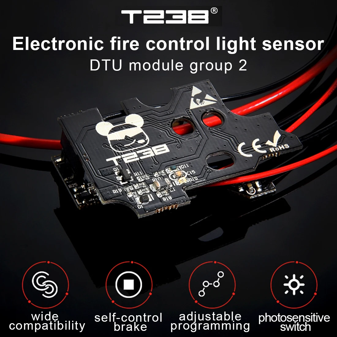 2pcs Version 1.7 T238 Programmable MOSFET Electronic Fire Control Module For XWE M4 / JM Gen.9 FB Jingji JQ No.2 Gearbox | Игрушки и