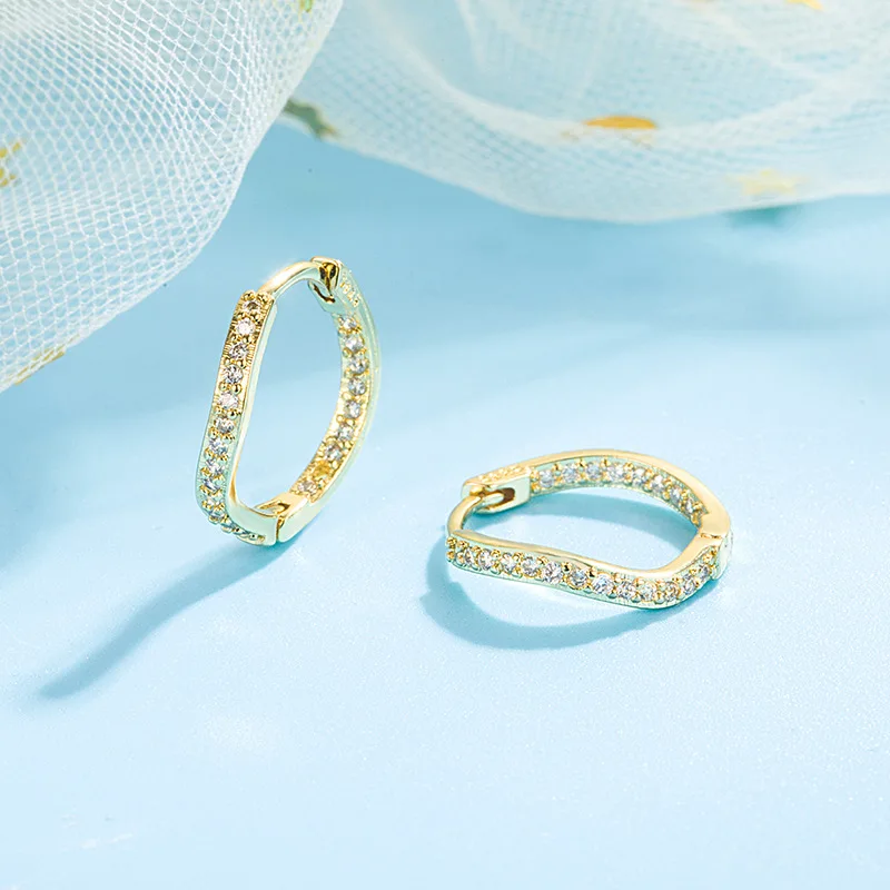 

DIWENFU 14K Gold Diamond Stud Earring Fine Aros Mujer Oreja Butterfly Irregular Bizuteria Gemstone 14K Gold Wedding Earrings Box