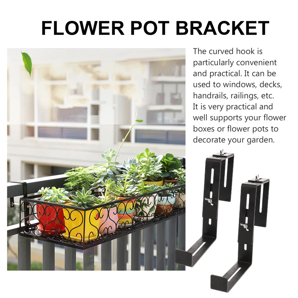 

1 Set Flower Box Holder Flower Pot Holding Bracket Iron Flower Pot Stand