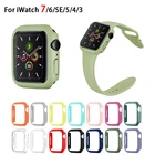 Пластиковый чехол для Apple Watch, защитная оболочка для экрана Apple Watch 45 мм 44 мм 42 мм 41 мм 40 мм 38 мм, серия 7 6 SE 5 4 3