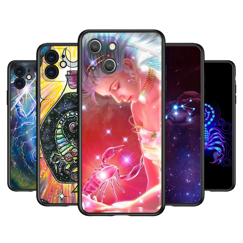 

Scorpio Constellation Silicone Cover For Apple IPhone 13 12 Mini 11 Pro XS MAX XR X 8 7 6S 6 Plus 5S SE Phone Case