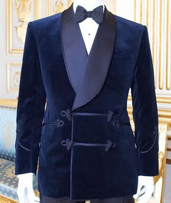 Мужской приталенный костюм anniebitney темно синий пиджак под смокинг костюмы на