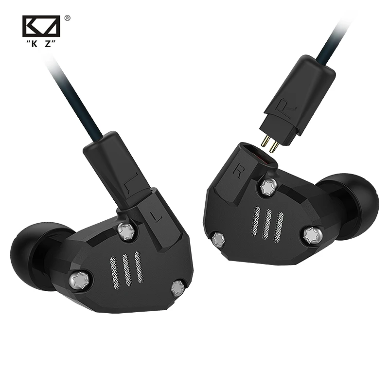 Гибридные наушники вкладыши KZ ZS6 2DD + 2BA Hi Fi DJ Monito спортивные для бега ZS10 ZS5 AS10