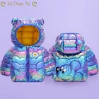 Детская куртка с мультяшным рисунком для девочек, детское легкое хлопковое пальто, куртка для мальчиков и девочек с ярким Микки-Маусом, Детская куртка