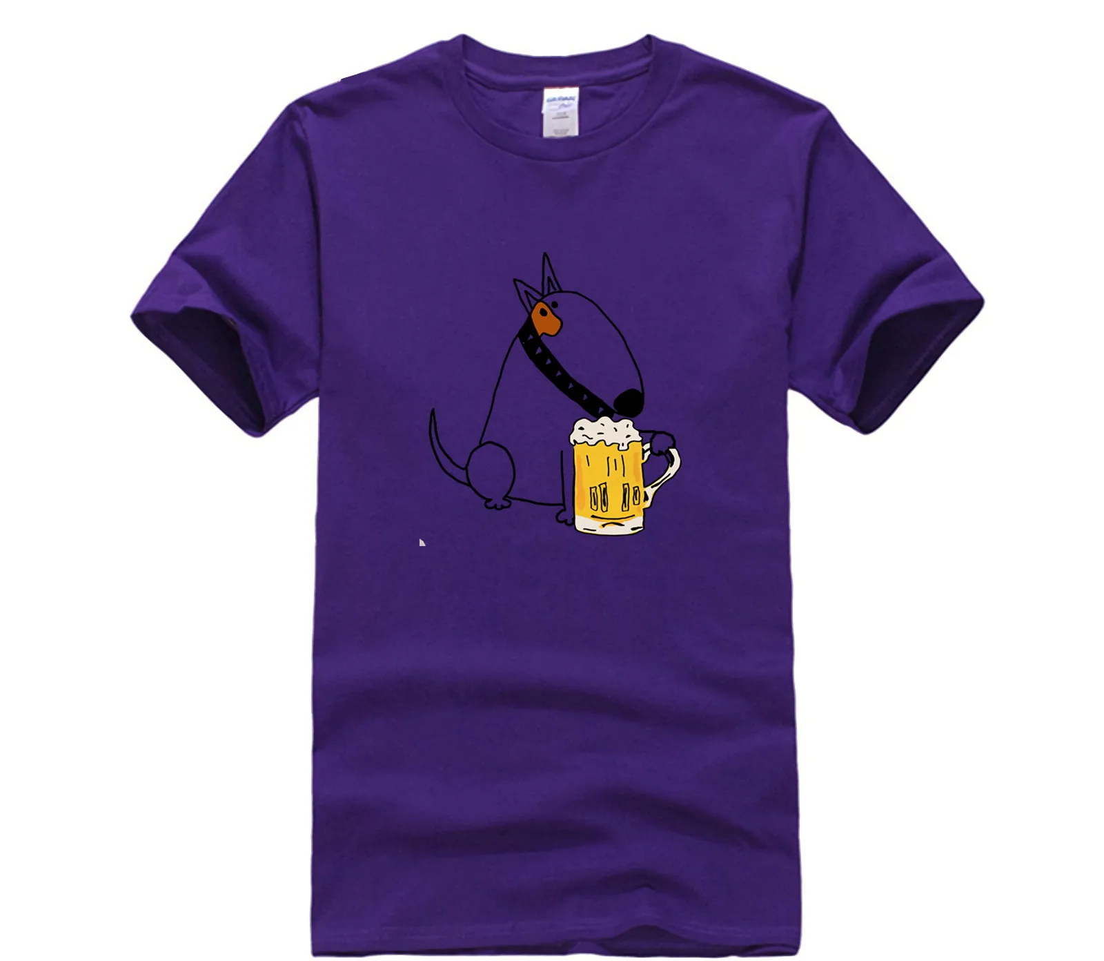 

New Summer Men's Casual Print T Shirt bull terrier new arrival Fashion High quality Men Printing Tshirt trend