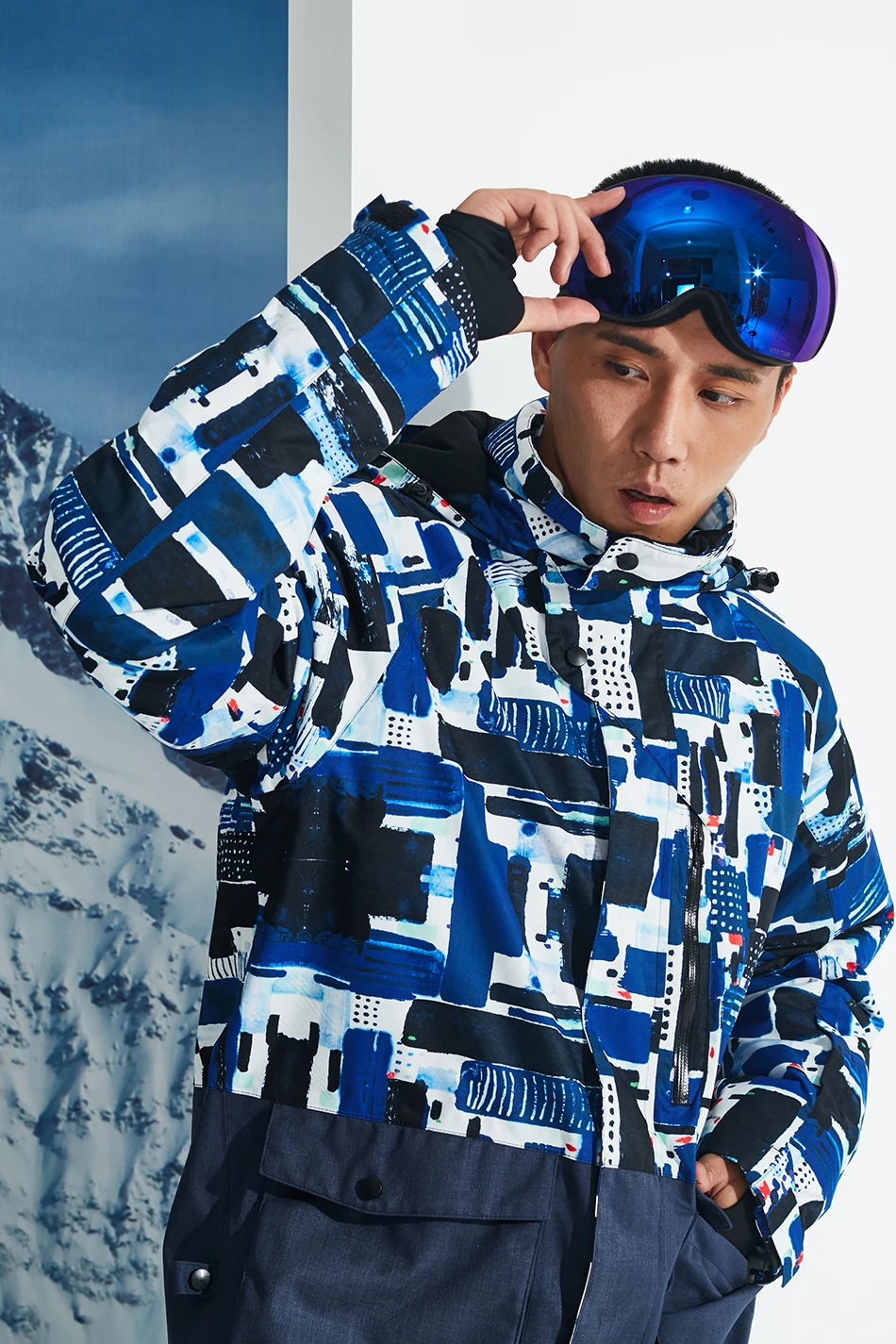 OTG характерный принт ремень лыжные очки зимние очки мужские Skibrille Анти-туман сноуборд лыжи женские солнцезащитные очки, для занятий спортом на открытом воздухе