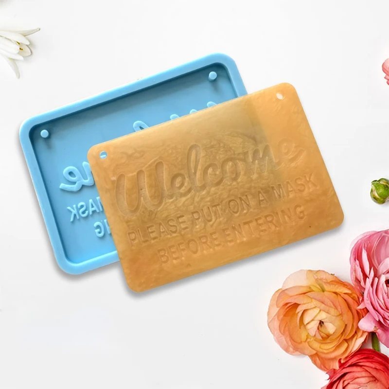 

Hanging Listed Tag Epoxy Resin Mold DIY Crafts Decorations Ornaments Casting Tool Pendants Silicone Mould