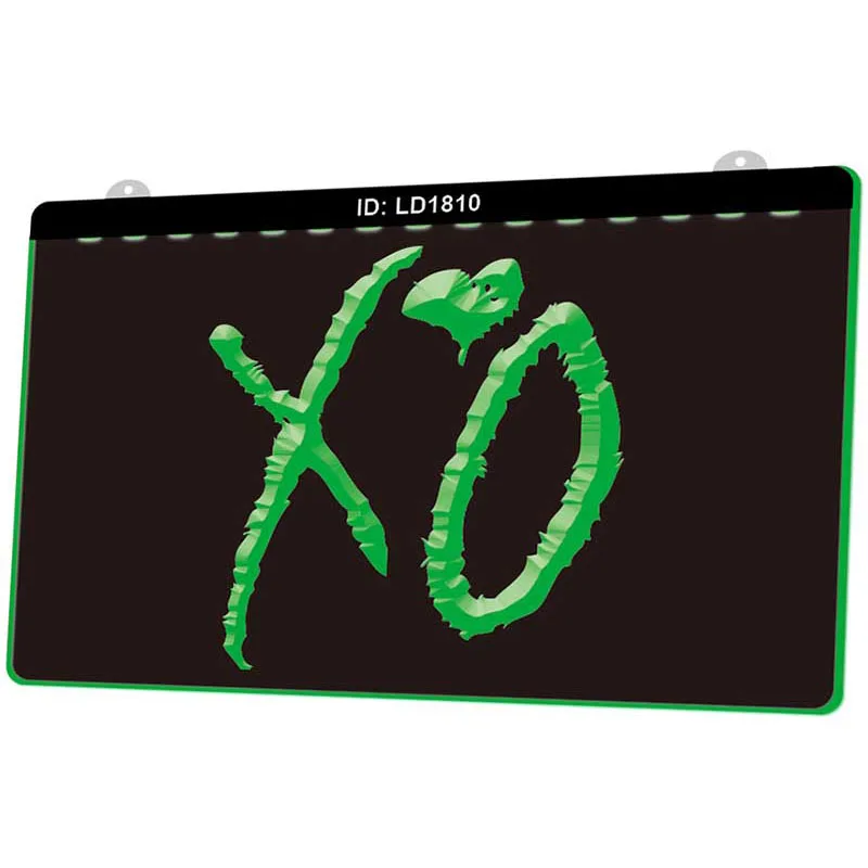 LD1810 XO классический логотип новый 3D гравировка светильник световой знак