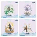 Фигурка аниме Genshin Impact для косплея Wendi Keqing Albedo, акриловые подставки, модель персонажа светлого цвета, настольное украшение, стоячий знак, игрушка