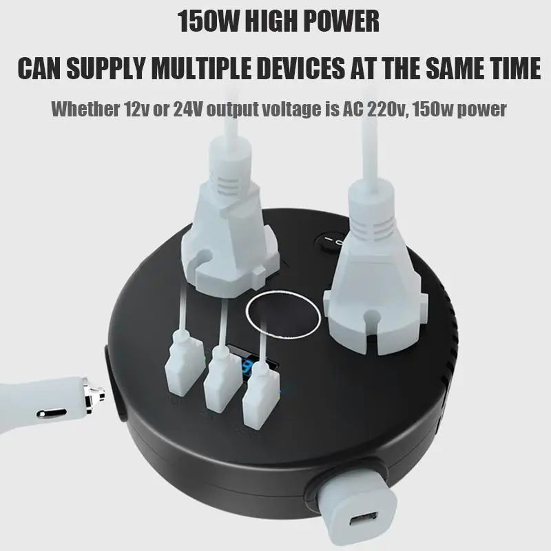 Универсальный автомобильный инвертор 12 В до 220 Автомобильный Инвертор