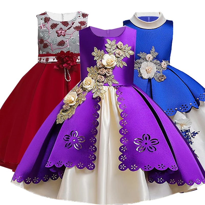 2019 Winter Christmas Dress Girls Wedding Party Elegant Tutu Princess Kids Dresses For Clothing vestidos 3-12 Years | Детская одежда и