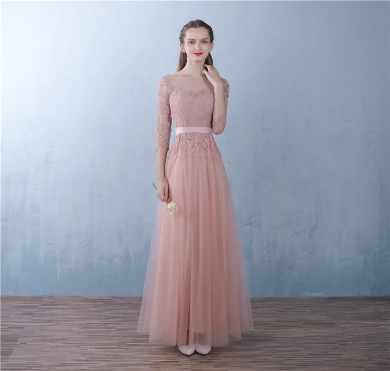 

Plus Size Evening Dresses Formal Vestido De Noiva Lace Prom Party Robe De Soiree Sleeves Formal Gown Vestido De Noiva Boho