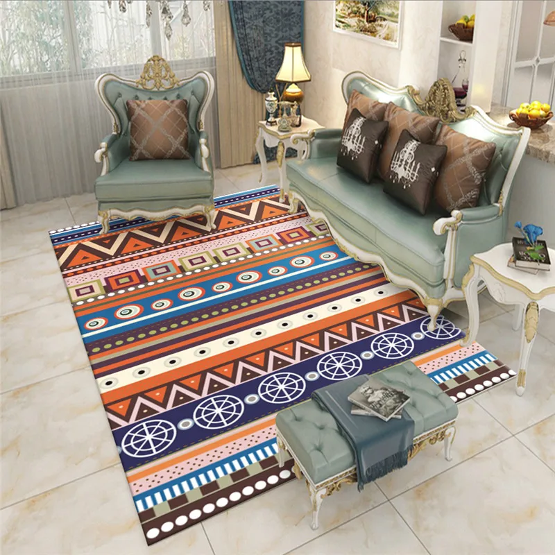 Home Decor Vintage Rugs、Nordic Style Carpet Bedroom Sofa Coffee Table Study Room Floor Mat Persian Style Livingroom Carpet
