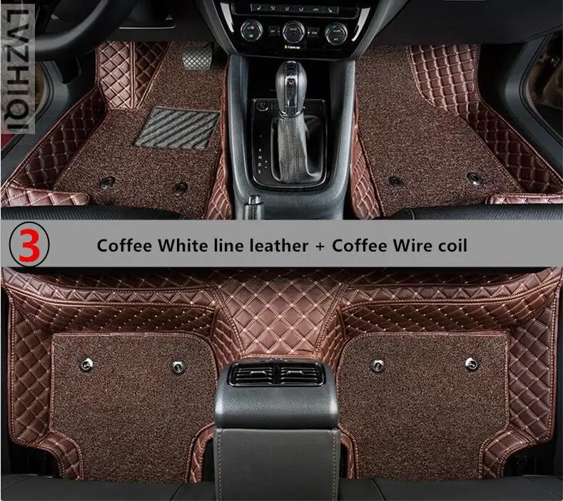 Коврик для Land Rover Range 2006 2012 футов ковры шаг Авто вышивка кожа провод катушки 2 Слои