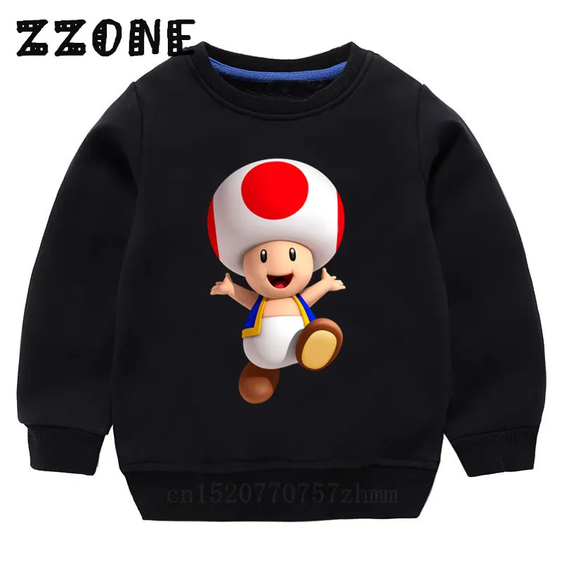 Детские толстовки с капюшоном KYT5248 свитшоты героями мультфильмов супермарио
