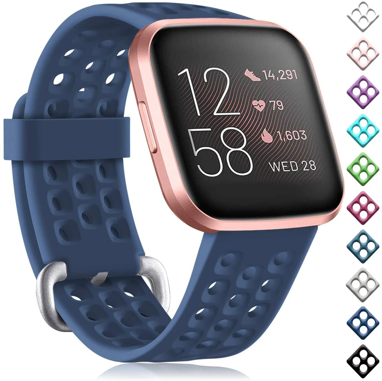 

Correa de repuesto para reloj Fitbit Versa 2, banda de silicona suave resistente al agua, accesorios de pulsera para Fitbit Vers