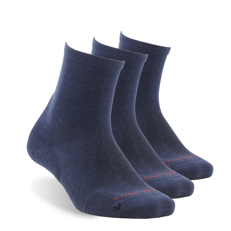 3 pair navy blue Носки для пеших прогулок, ZEALWOOD унисекс, мериносовая шерсть, спортивные носки на открытом воздухе, подушки, футбольные носки - Цвет: 3 pair navy blue