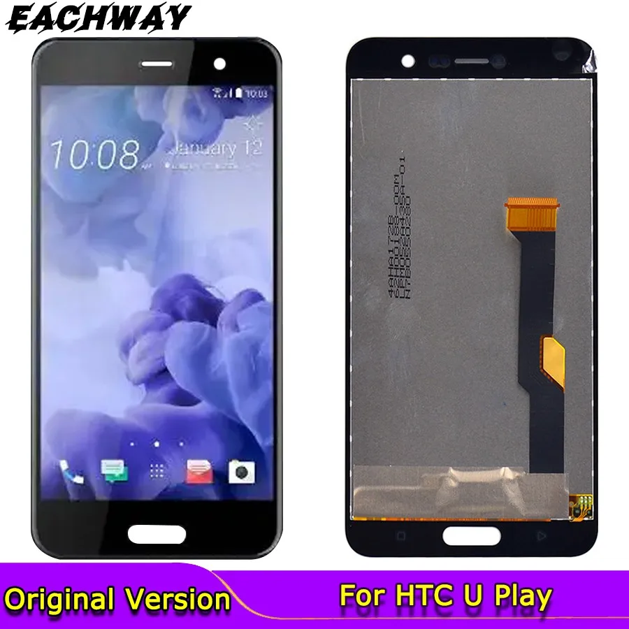 

100% протестированный новый черный для HTC U play LCD дисплей кодирующий преобразователь сенсорного экрана в сборе, запасные части для ремонта HTC U ...