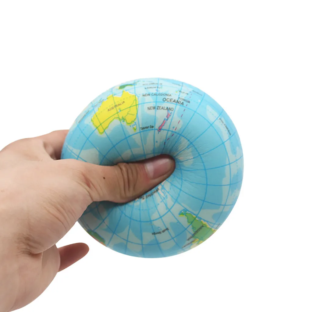 

Stress Relief World Map Foam Ball Atlas Globe Palm Ball Planet Earth Ball 93mm