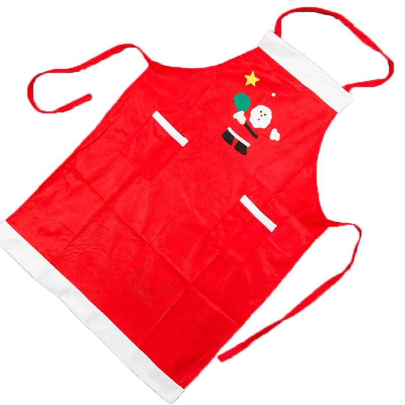 

Christmas apron non-woven applique Christmas adult apron Christmas decoration bar restaurant waiter clothing