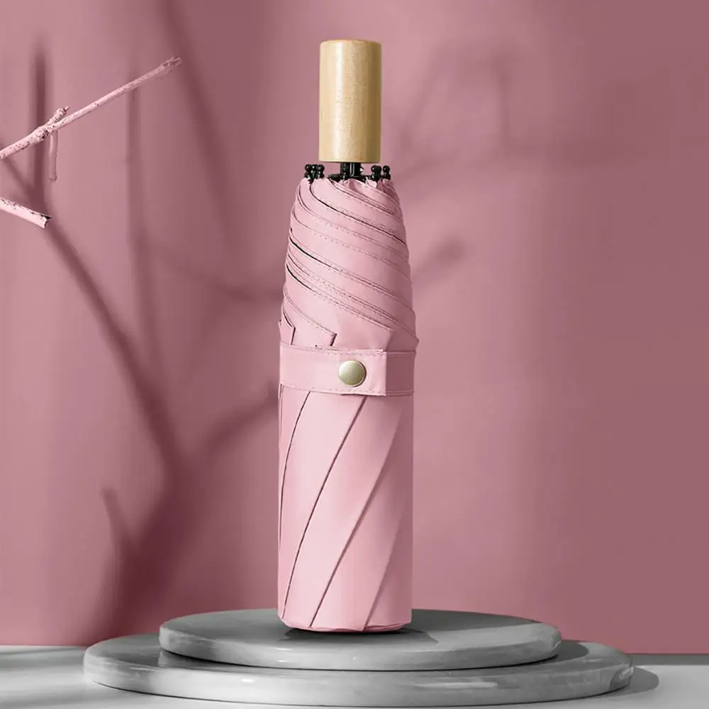 Виниловый Зонт атмосферный однотонный мужской и дорожный ветрозащитный