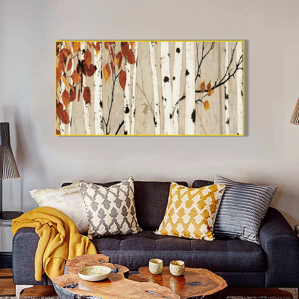 

Abstract Forest Poster Canvas Painting Posters and Prints Modern Simple Decor Wall Art Picture Living Room Bedroom Decoration