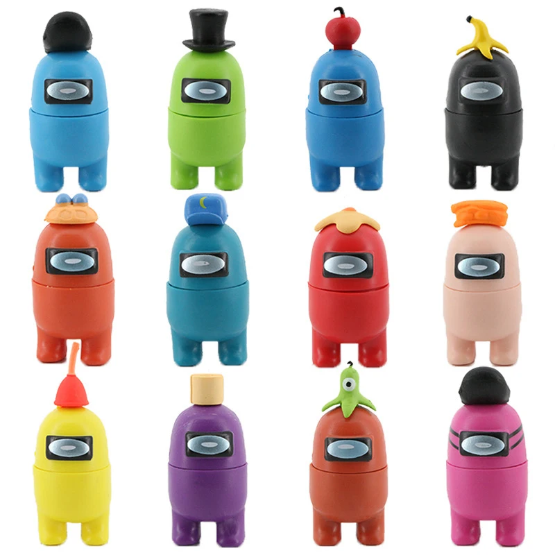 

12Pcs/set Among Us 8-10Cm Anime Action Figure Models Game Toy Amus Car Decoration Dolls Keychain Kids Adult Toys Birthday Gift
