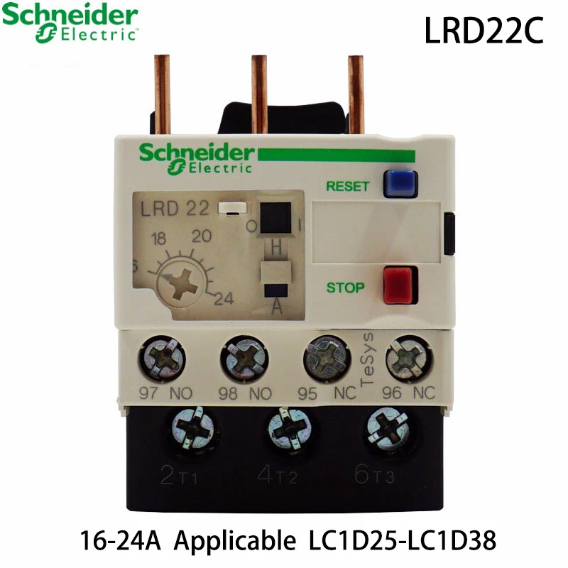 Schneider Electric LRD22C контактор Φ 16 24A LC1D TeSys тепловое реле перегрузки совершенно новое