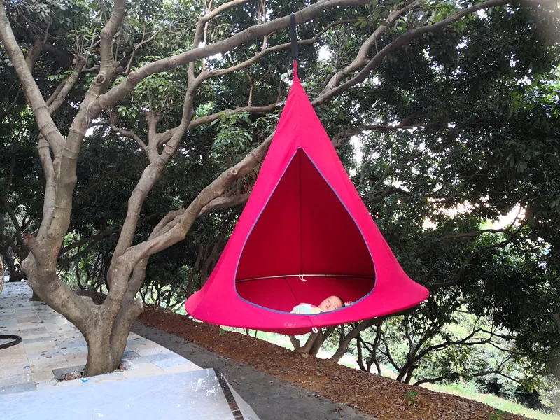 Дети взрослые Кемпинг вигвам дерево шелкопряда кокон качели подвесное кресло Крытый открытый гамак палатка Hamaca патио мебель диван кровать