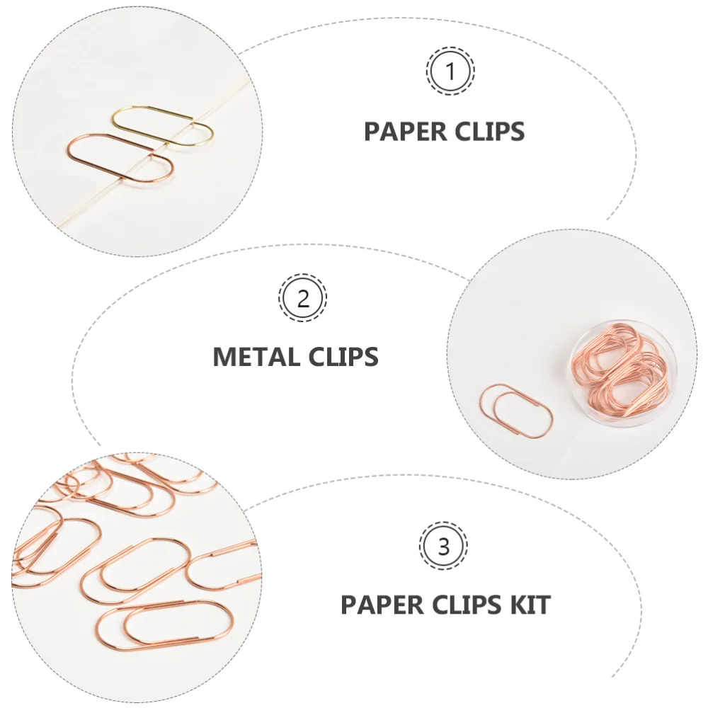 

20pcs Paper Clips Simple Metal Note Clips Office Memo Holders