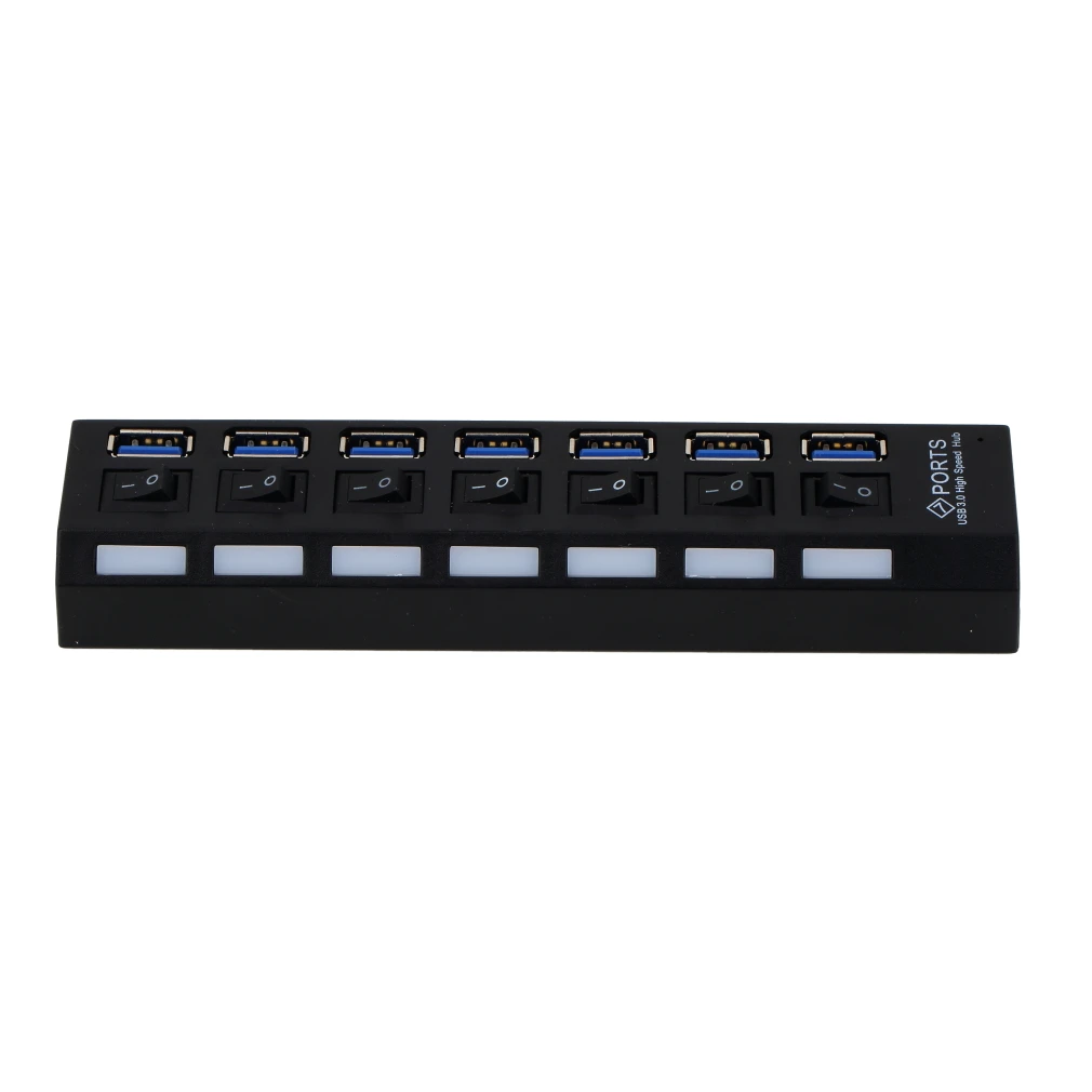 USB-концентратор USB 3 0 7 портов с переключателем включения/выключения адаптер