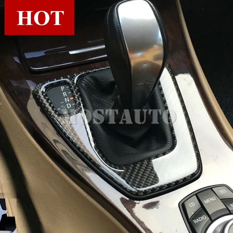 

For BMW 3 Series E90 E92 E93 Carbon Fiber Gear Shift Box Panel Trim Cover 2005-2012 1pcs Car Accessories Interior Car Decor