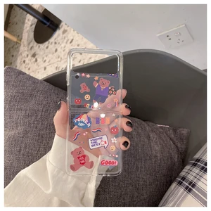 Bear Mobile Phone Case for Samsung ZFlip3 Transparent Hard Shell Ins
Cute Cases for Samung ZFlip 3 Galaxy 5G Funda Para