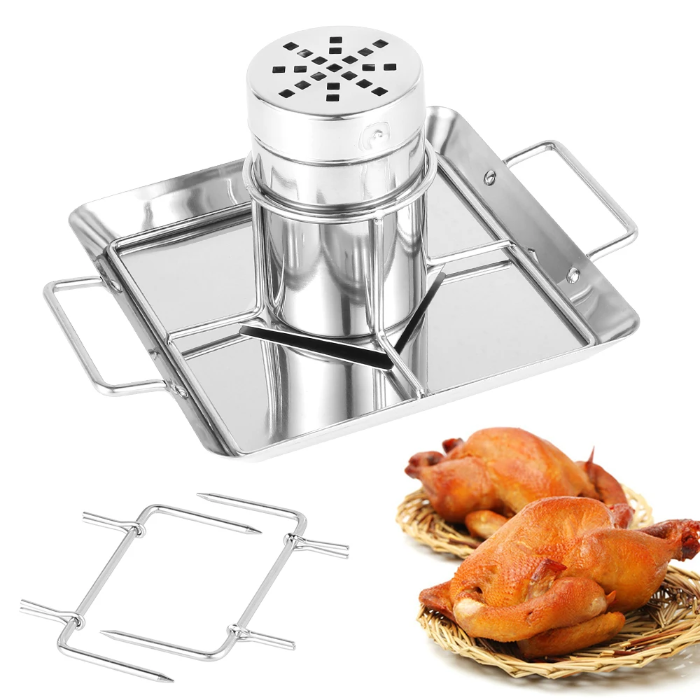 

Vertical Roaster Stand Barbecue Accessories with Can Kitchen Outdoor BBQ Tools Chicken Duck Holder Rack Grill Stand Roasting