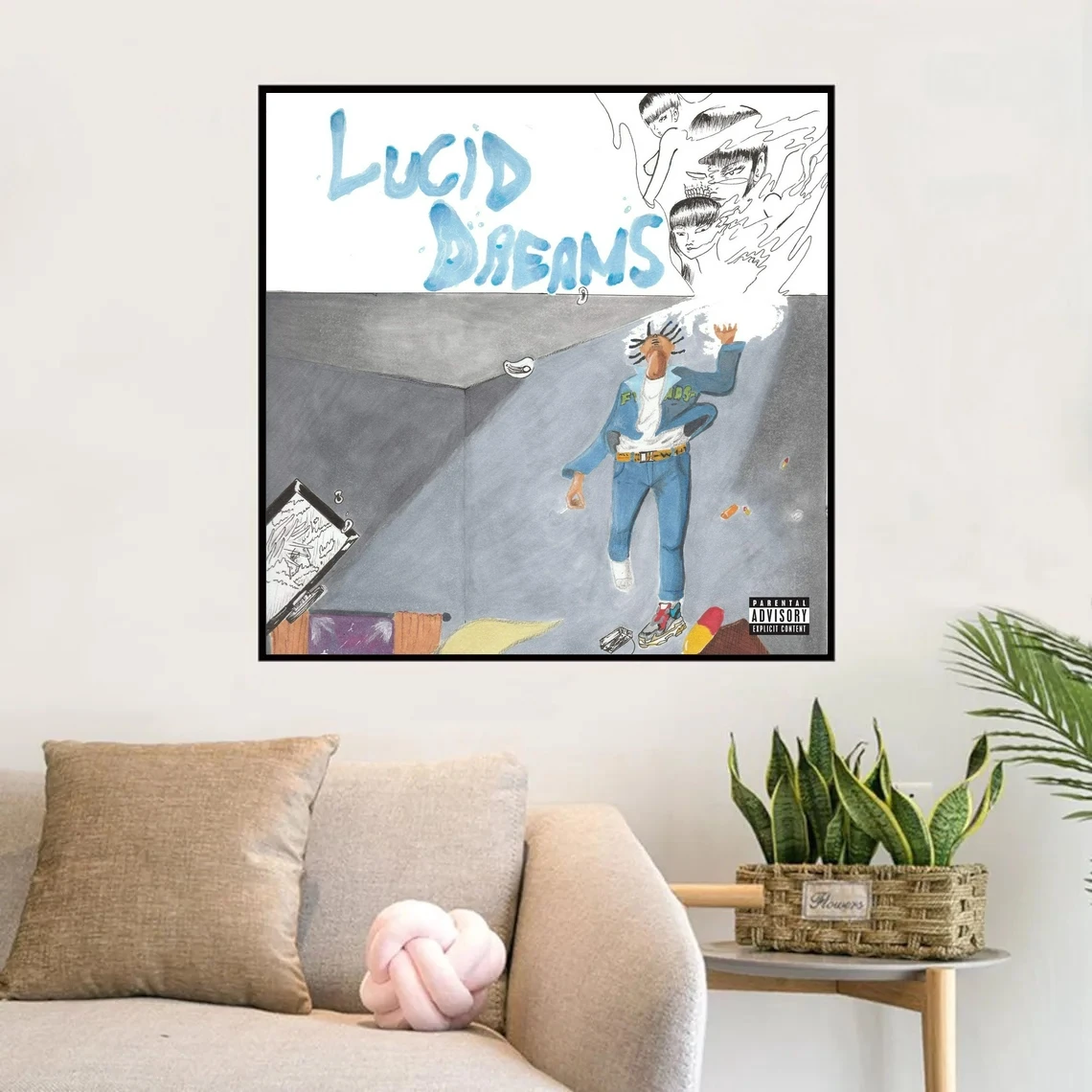 

Картина на холсте с изображением музыкального альбома, без рамки