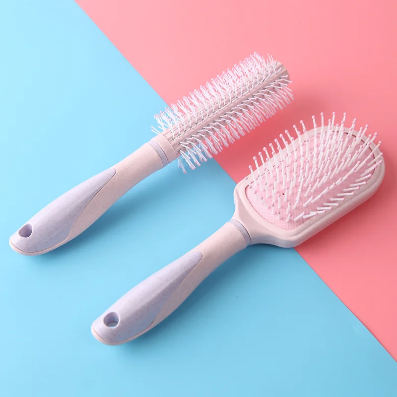 

Pink purple set hairdressing comb wheat straw new massage comb fresh color comb home comb