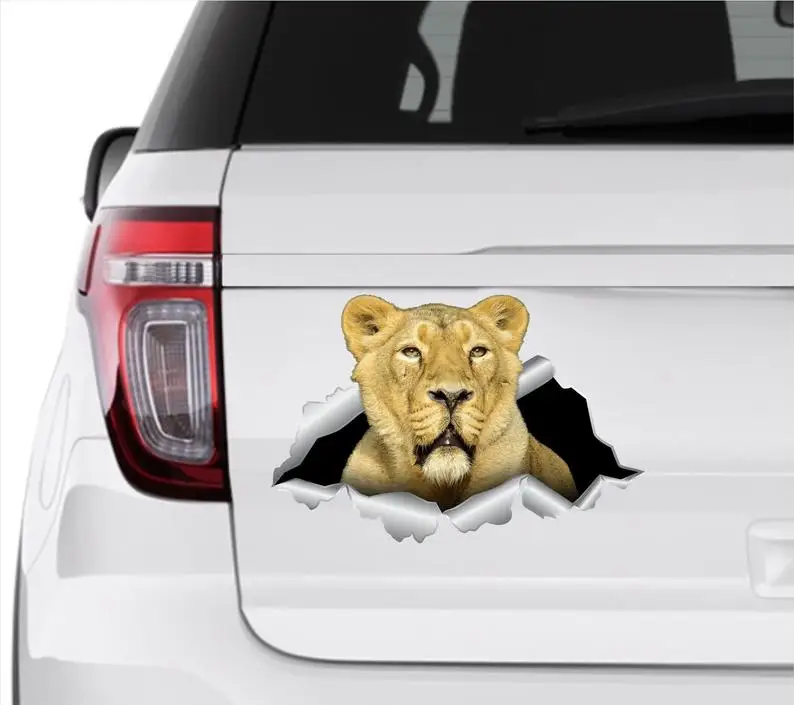 

Lion sticker Lion car decal Laptop decal 3D sticker Vinyl decal Car decal Funny stickers Lion art Auto lion stickers