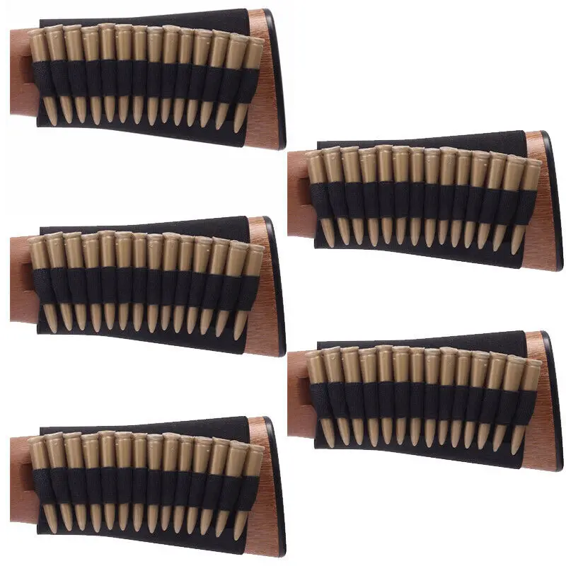Hunting Gun Accessory Military Gear 5/8/9/14 Rounds Shotgun Buttstock Ammo Pouch Shell Holder Bullet Cartridge Bandolier Free