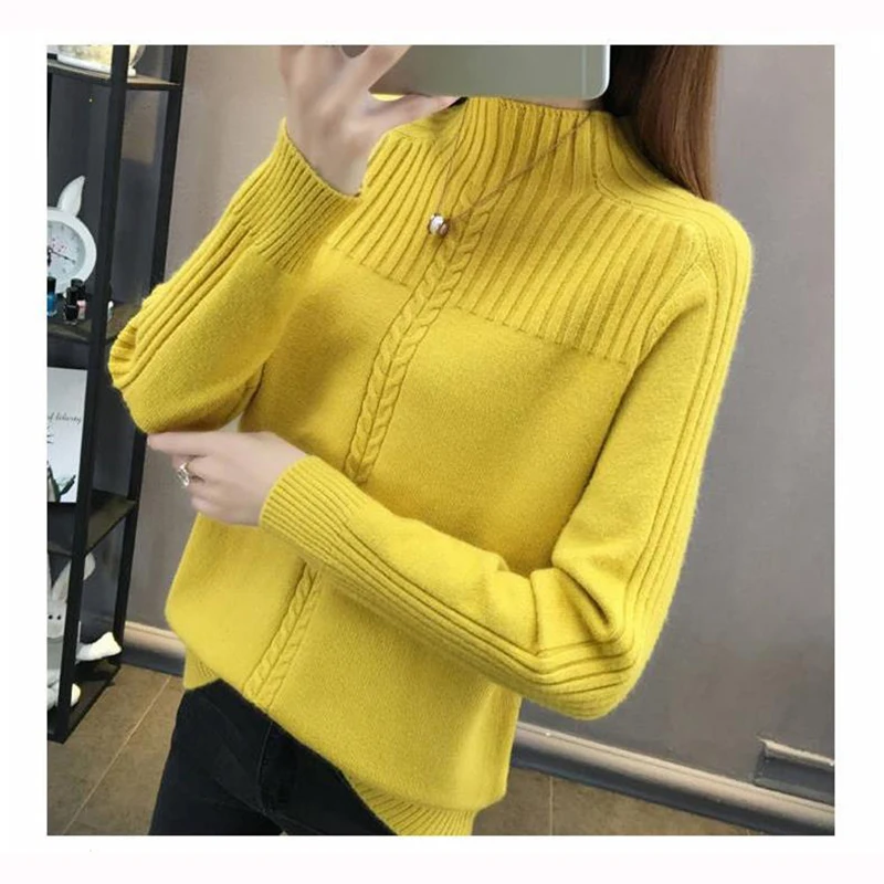 Водолазка женская осень зима 2019 Новый женский корейский свитер джемпер с длинным