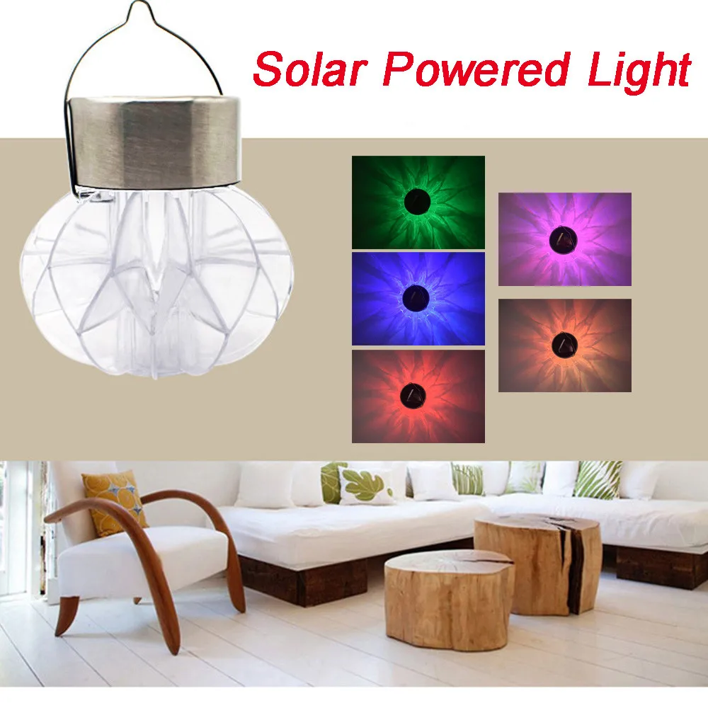 2 шт. цветной светодиодный светильник на солнечной батарее для улицы