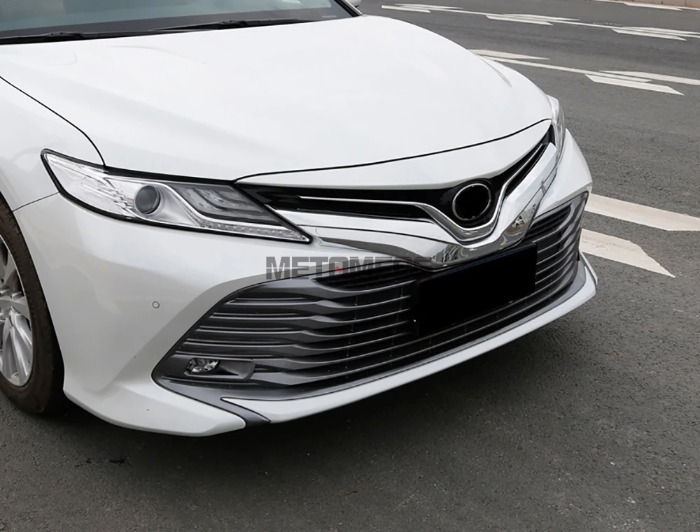 Для Toyota Camry LE XLE красный углеродного волокна передняя Центральная решетка гриль литья отделка внешние аксессуары для стайлинга автомобилей